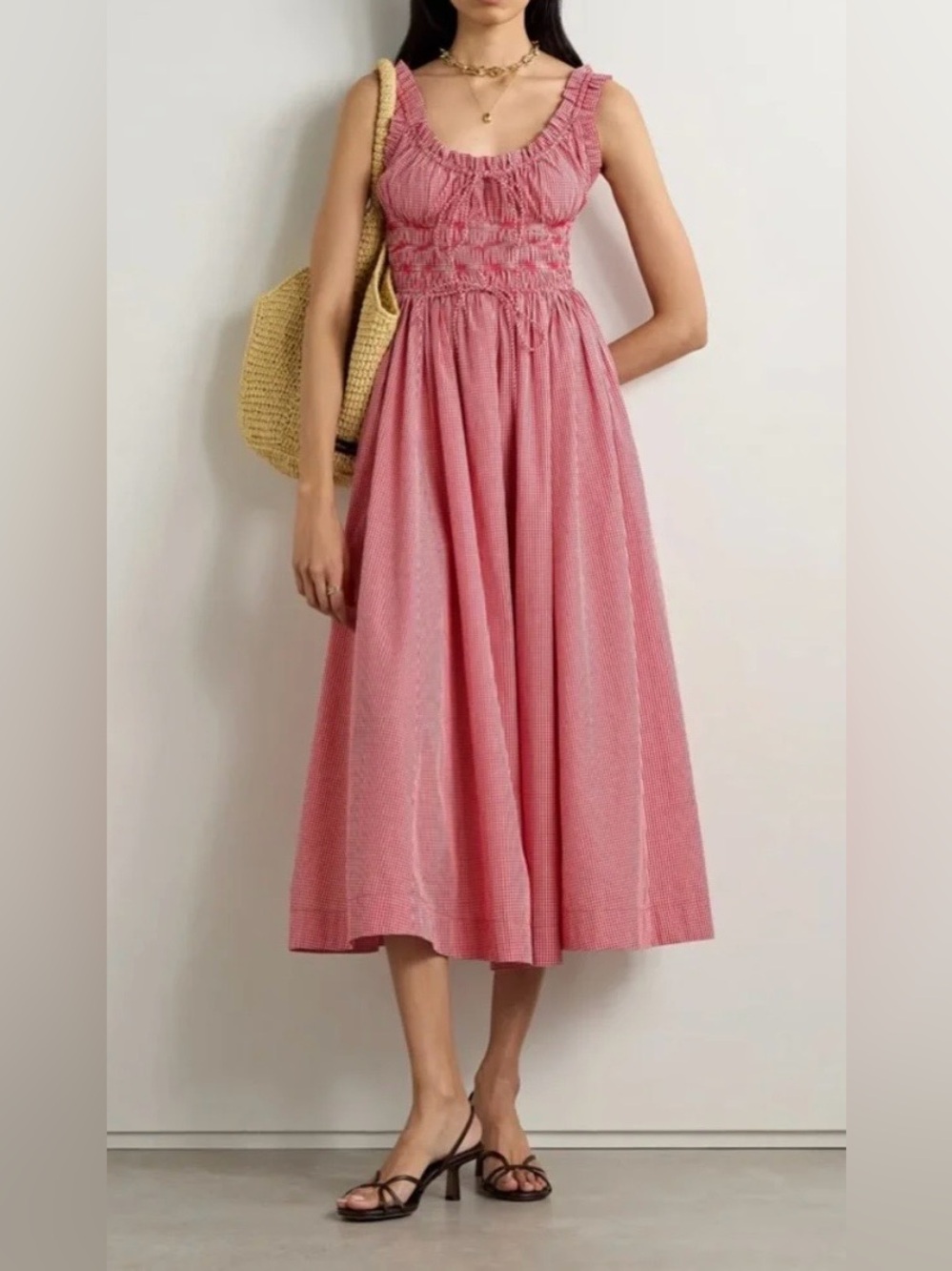 Doen Emmaretta NWT red gingham dress
